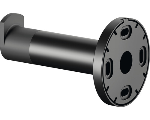 Černý nástěnný držák pro koupelnové doplňky