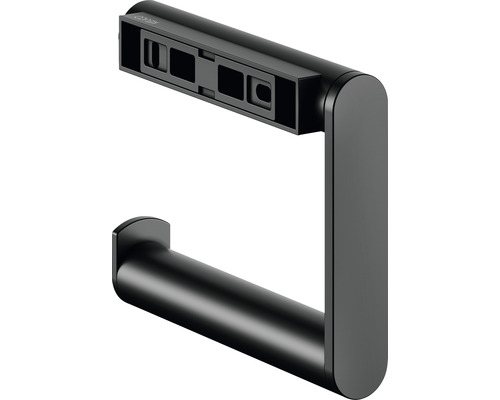 Černý držák toaletního papíru pro montáž na stěnu