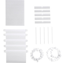 Náhradní díly pro vertikální žaluzie: látkové lamely, závaží, ovládací tyče a řetízky