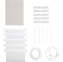 Příslušenství pro lamelové závěsy, včetně lamel, spojovacích dílů a ovládacího řetízku