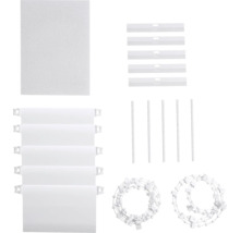 Náhradní díly pro vertikální žaluzie včetně lamel, závaží, řetízku a distanční vložky