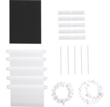 Náhradní díly pro vertikální žaluzie, včetně lamel, spojovacích dílů, řetízků a závaží