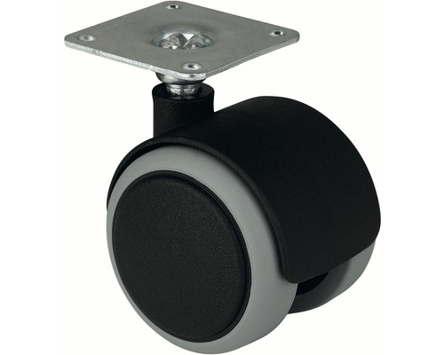 Dvojité kolečko s deskou pro montáž nábytku