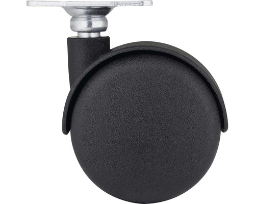 Jedno kolečko k nábytku s upevněním na desku