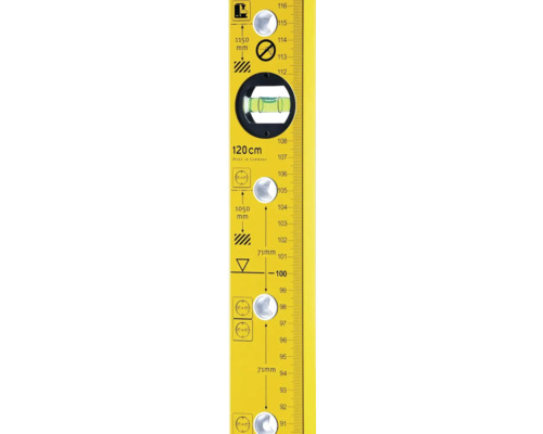 Vodováha s měřicí stupnicí, 120 centimetrů