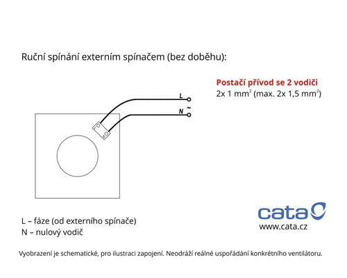 Schéma zapojení pro externí spínače