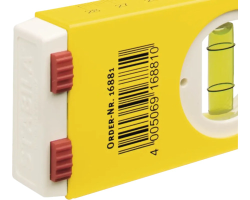 Detailní pohled na vodováhu s libelou