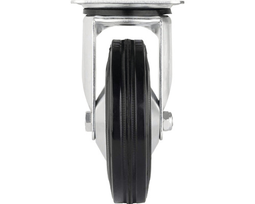 Otočné kolečko s ocelovým pouzdrem a gumovým kolečkem