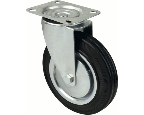 Otočné kolečko s gumou a šroubovací deskou