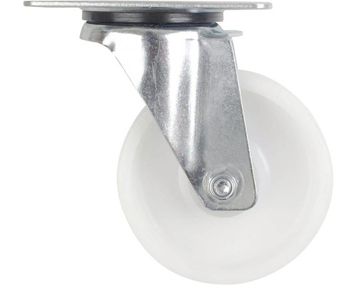 Otočné kolečko s deskou z kovu a plastovým kolečkem