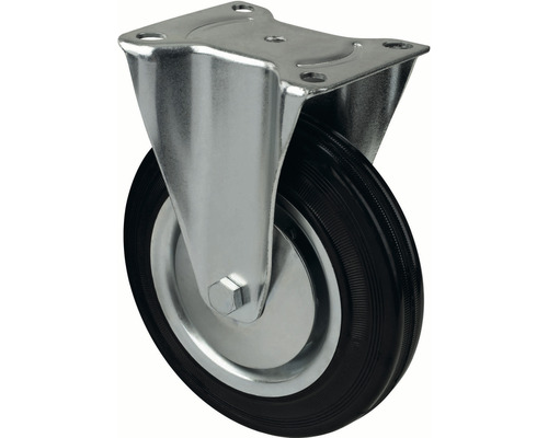 Otočné kolečko s ocelovým plechovým pouzdrem a plnou gumovou pneumatikou