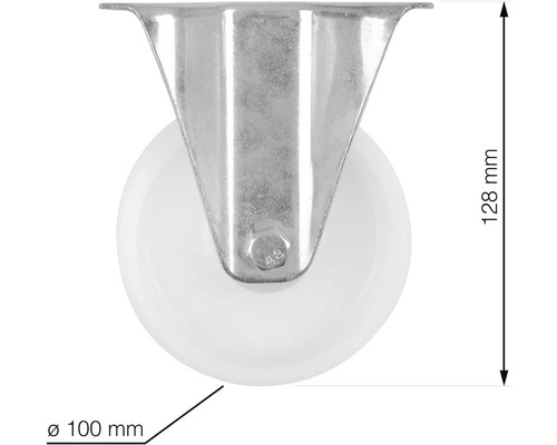 Otočné kolečko o průměru 100 mm a výšce 128 mm