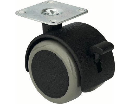 Otočné kolečko s brzdou a šroubovací deskou