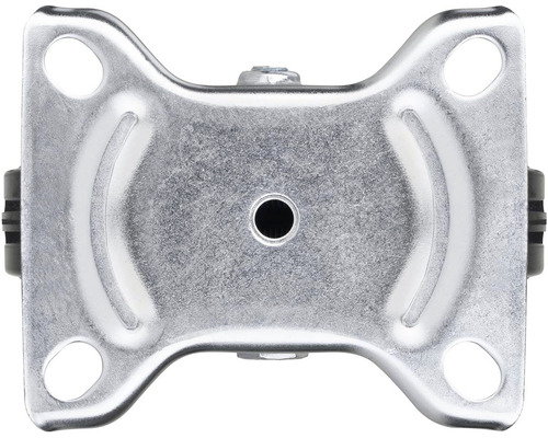 Kovová upevňovací deska s montážními otvory pro nábytková kolečka