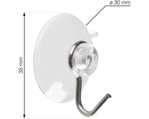 Přísavka s háčkem a průměrem 30 mm