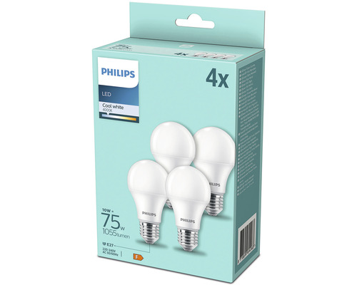 LED žárovka Philips, E27, 10 W, balení 4 kusů