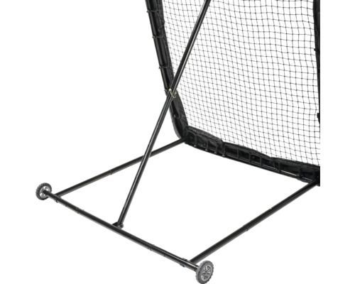Černá baseballová tréninková síť s kolečky