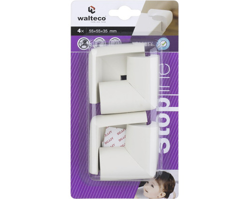 Walteco Chrániče rohů, 4 kusy, 55x55x35 mm, pro ochranu před nárazy do ostrých rohů
