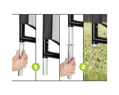 Návod k instalaci černé fotbalové branky se sítí