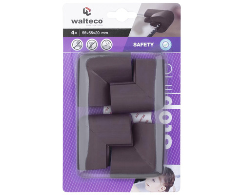 Walteco ochrana rohů, balení po čtyřech kusech, 55x55x20 milimetrů, pro bezpečnost
