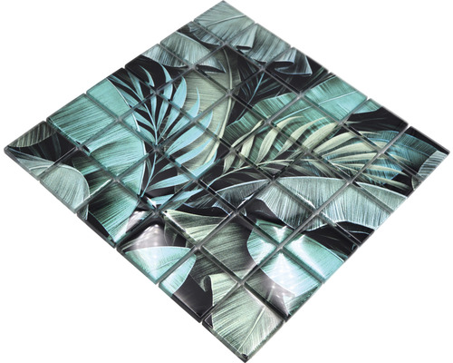 Mozaiková dlaždice s rostlinným vzorem