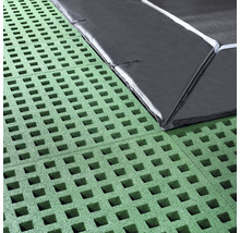 Zelená bezpečnostní podložka s černými okrajovými polštáři