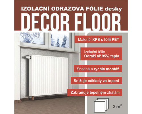 Reflexní fólie Decor Floor pro tepelnou izolaci za radiátory