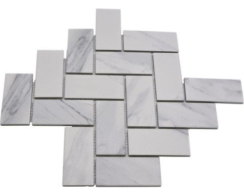 Mozaiková dlaždice z mramoru s rybím vzorem