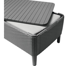 Zahradní stůl s úložným prostorem, vzhled ratanu