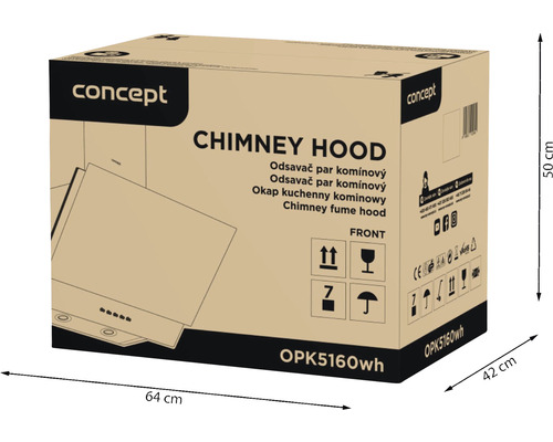 Balení komínové digestoře Concept