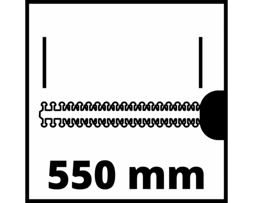 Symbol délky řezu 550 milimetrů