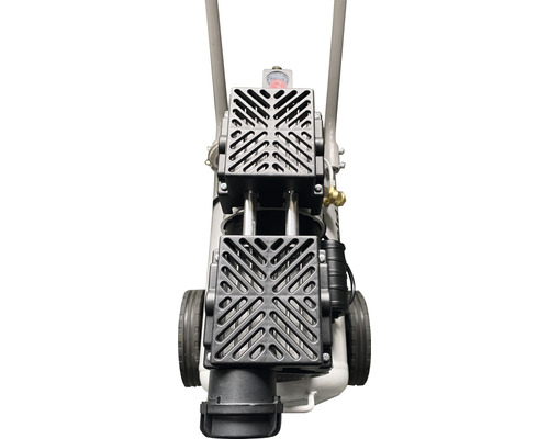 Dvouválcový kompresor s manometrem a ochrannými mřížkami