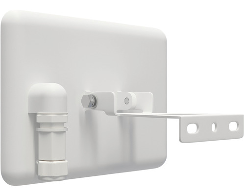 Bílá anténa s montážním držákem