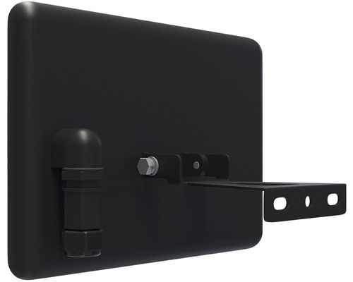 Černé obdélníkové svítidlo s držákem