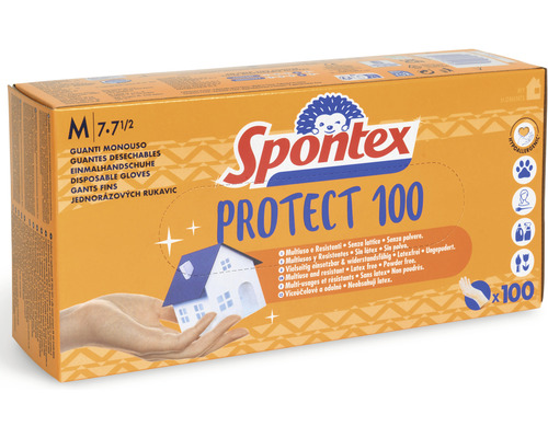 Spontex Protect 100 jednorázové rukavice, velikost M, balení 100 kusů