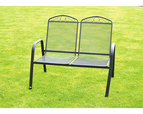 Kovová zahradní lavice pro dvě osoby