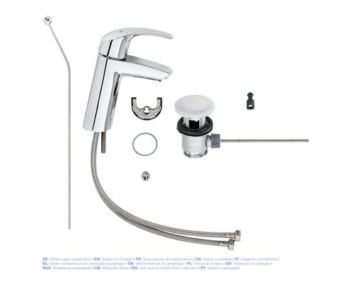 Umyvadlová baterie s příslušenstvím pro montáž