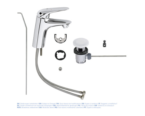 Umyvadlová baterie s příslušenstvím pro instalaci