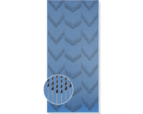 Dekorativní dveřní závěs z korálků s cikcakovým vzorem