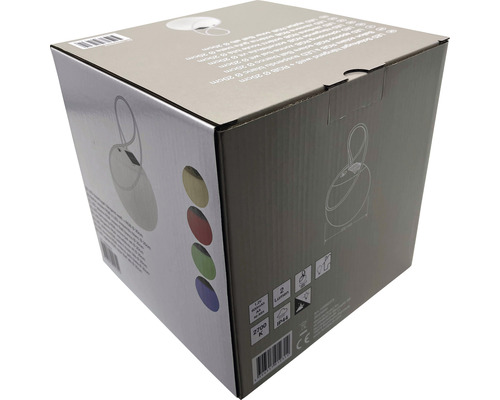 Balení LED závěsného svítidla s funkcí RGB o průměru 25 centimetrů