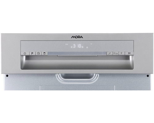 Ovládací panel myčky nádobí Mora s displejem a různými ovládacími prvky