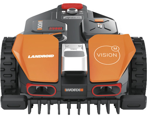 Čelní pohled na robotickou sekačku Worx Landroid