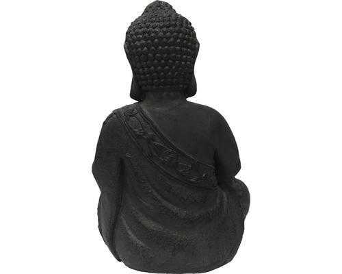 Pohled zezadu na sošku Buddhy do zahrady