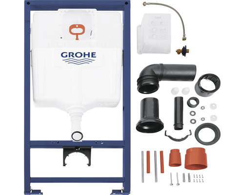 Splachovací nádržka Grohe s montážním rámem a příslušenstvím