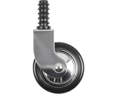 Otočné kolečko s čepem z kovu a plastu