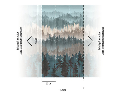 Foto tapeta s motivem lesa a rozměry