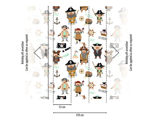 Tapeta s pirátskými motivy a rozměry