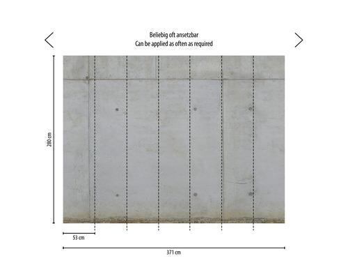 Betonová stěna s rozměry