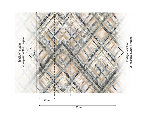 Tapeta s abstraktním geometrickým vzorem a rozměry