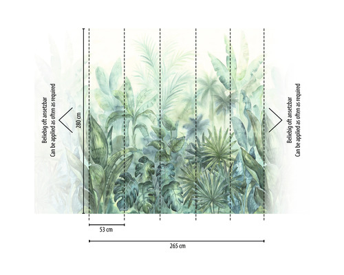 Fototapeta s motivem džungle a rozměry